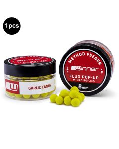 Method/Feeder Fluo Pop-Up Micro Boilies 8mm/20g Sladký Česnek